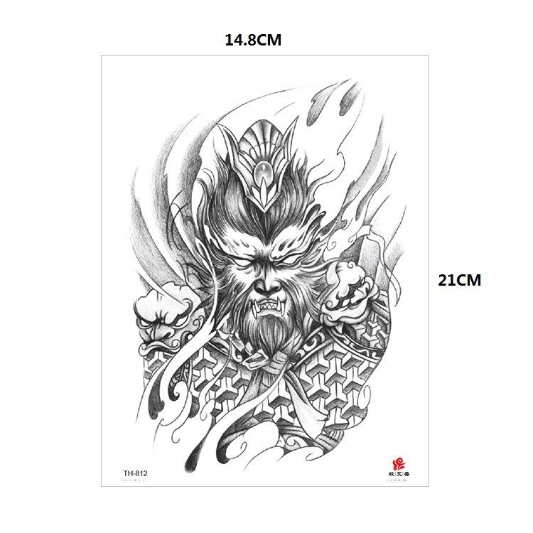 Vzor zvířete tygr vlk květina paže polovina paže vodní transfer vodotětná tetovací samolepka simulační tetování