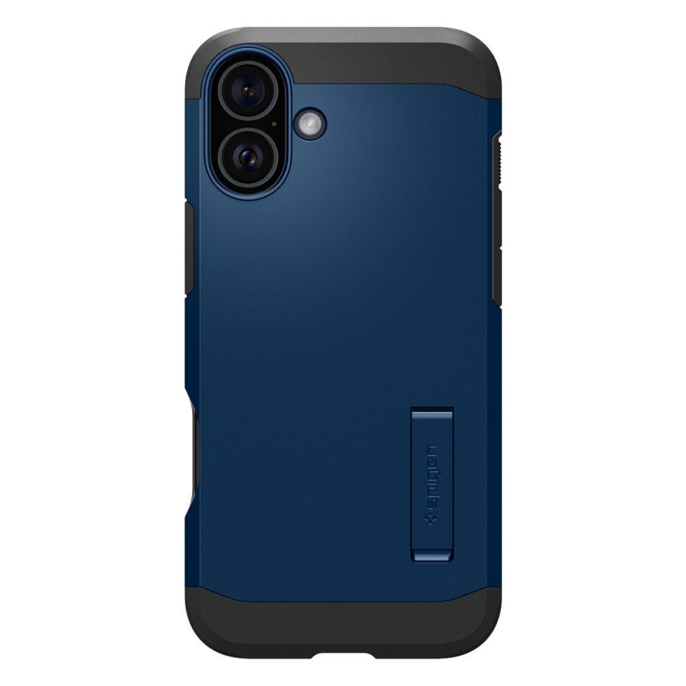 Spigen Tough Armor MagSafe Case with Stand for iPhone 16 - Blue