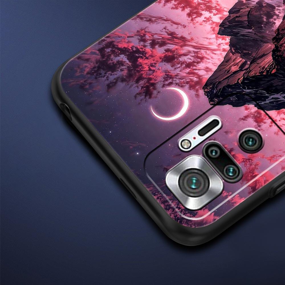 Pink Sunset Mountain Phone Case Cover for Redmi 14C 10C Note 15 14 13 12 10 11 K40 Pro Plus 5G Soft TPU Shockproof Shell Fundas