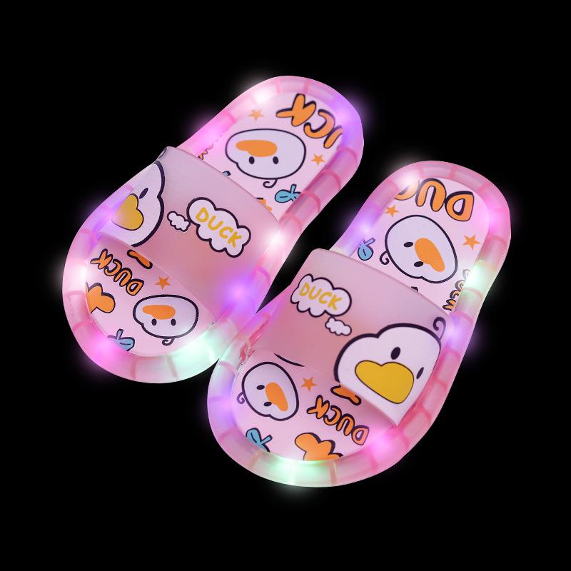 Pangpanglong Kids' Luminous Slippers - Cute, Anti-Slip for Indoor/Outdoor Use