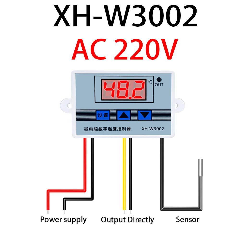 W3001 W3002 12V 24V 110V 220V LED Digital Temperature Controller Thermostat Thermometer Incubator Fridge Heating Cooling Heater