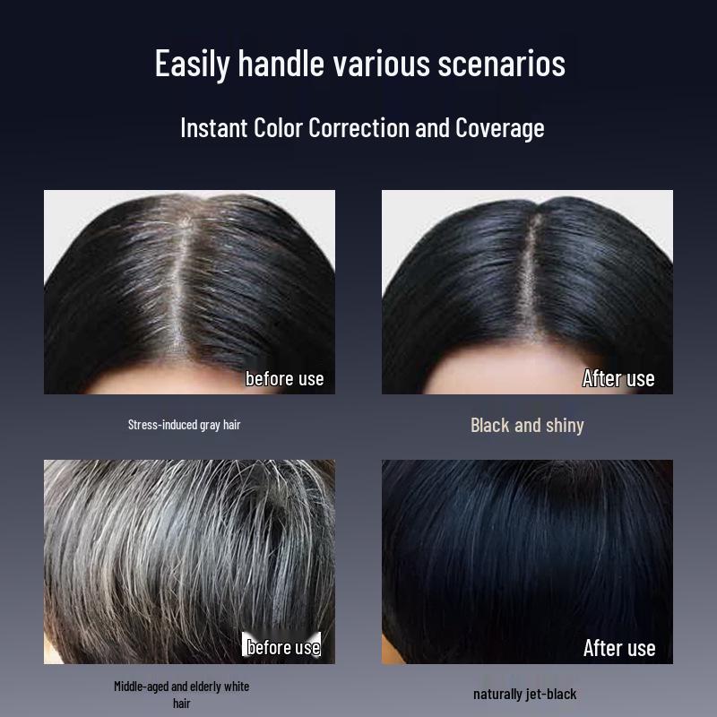 PAZT Caviar Hair Color Pen with Comb - Temporary Gray Hair Touch-up, Non-Fading.
