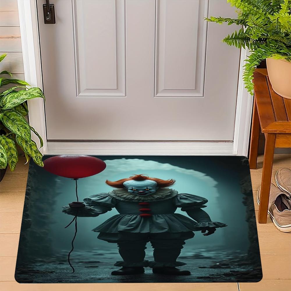 Halloween Carpet Mat Rug Horror Clown Circus Chains Sewer Print Home Decoration Indoor Door Mat Festive Party Supplies