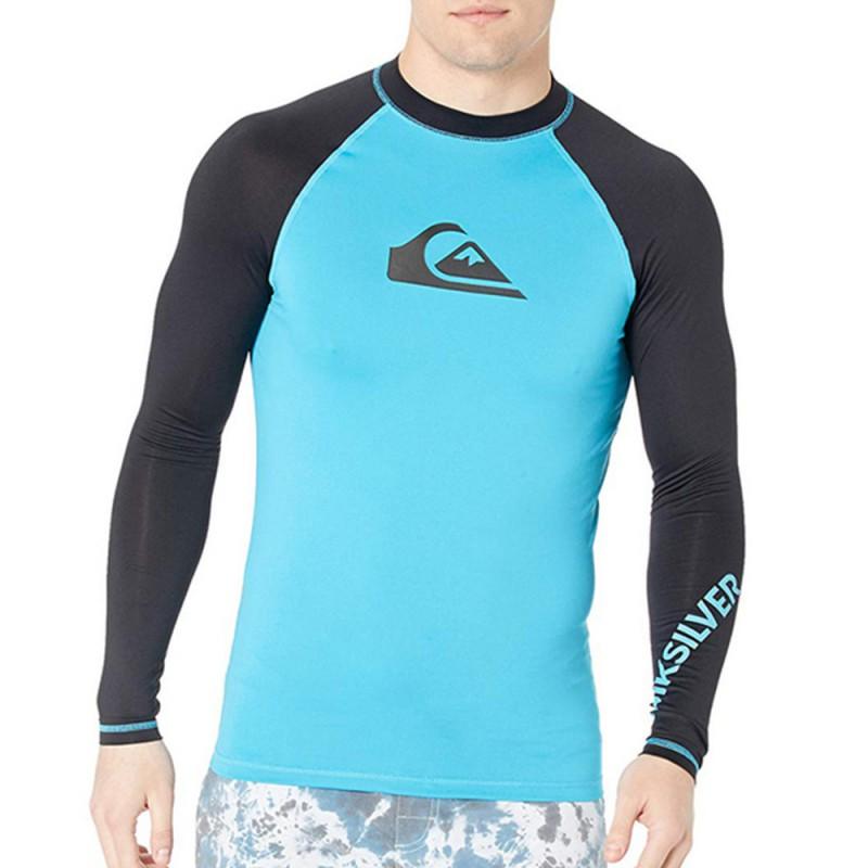 Mens Long Sleeve Rash Guard UPF 50 Sun Protection Swim Shirt Surfing Swimming Snorkeling