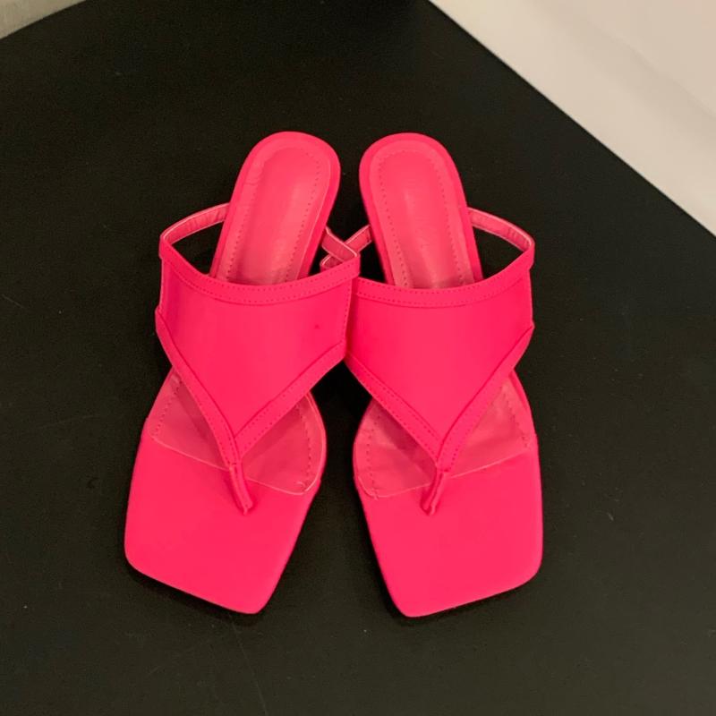 

Мода Мода Женские Шлепанцы с Круглым Носком на Тонком Каблуке, Слайды, Женские Шлепанцы-Вьетнамки, Сандалии, Весна Лето, Женские Шлепанцы на Каблуке, Обувь 39