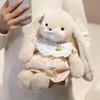 35cm Kawaii Floral Rabbit PlushToys Easter Day Toys Dolls Cartoon Bunny Stuffed Dolls Sleeping Companion Dolls