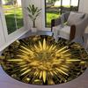 Vortex Crossing Gate Round Area Rug,Carpet Rug for Living Room Bedroom Sofa Playroom Decor,Non-slip Floor Mat