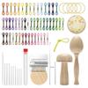DIY Crafts Sock Darning Kit Egg/Mushroom Shaped Darning Mending Tool Kit Clothing Mending