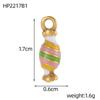 CARLIDANA Personalized Flower Stainless Steel Rabbit Pendant Strawberry Gold Plated Charm ice cream Enamel DIY Accessories