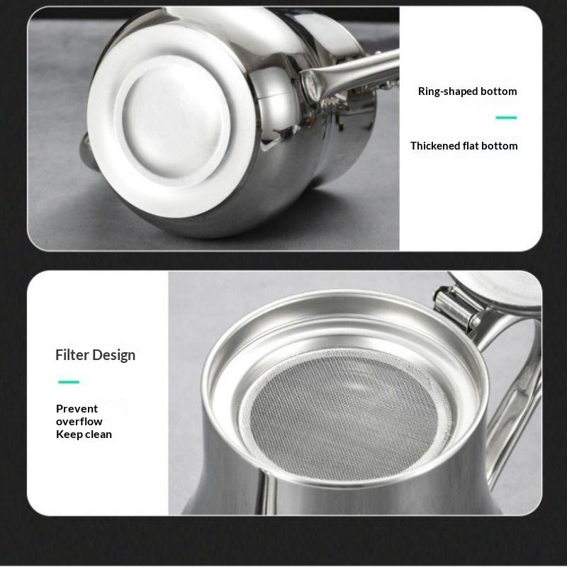 Filter Oil Pot Stainless Steel Household Leak-Proof Wine Pot Pouring Oil Bottle Seasoning Tank Kitchen Supplies Oz Pot Oil Tank