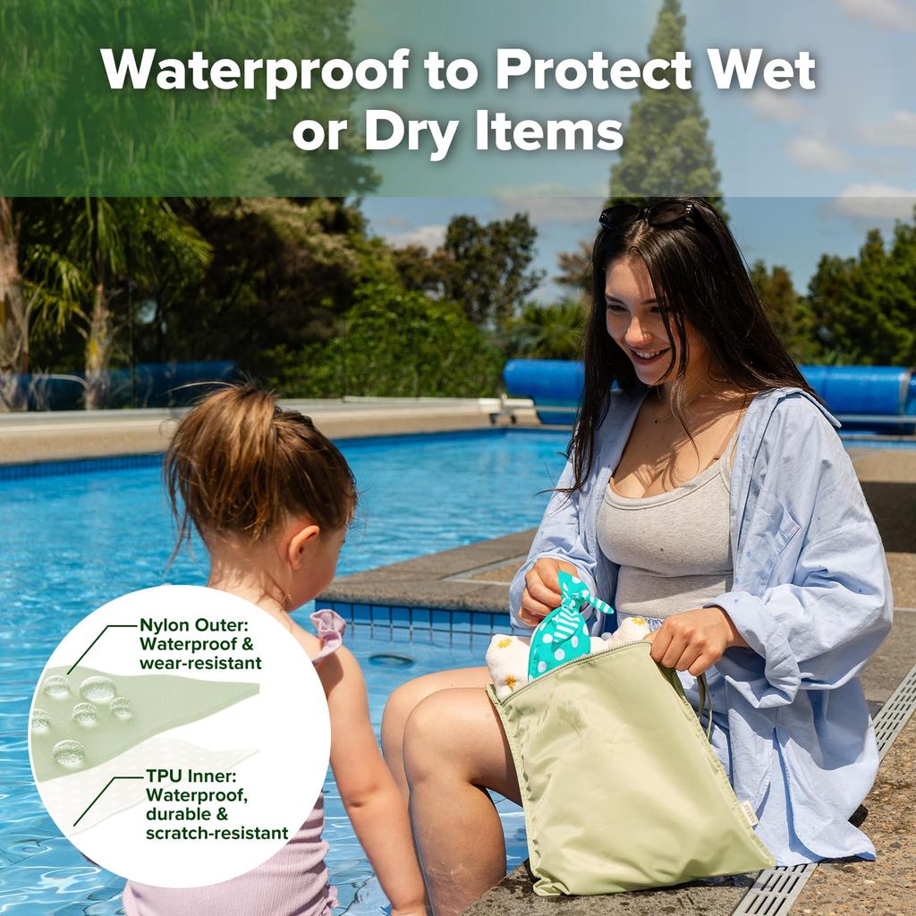 Haakaa Baby Waterproof Wet Diaper Pump Glasses Set of 2 Bags, Bags, Travel, Swimwear, Beach, Pool, Parts, Stroller, Daycare, Yoga, -