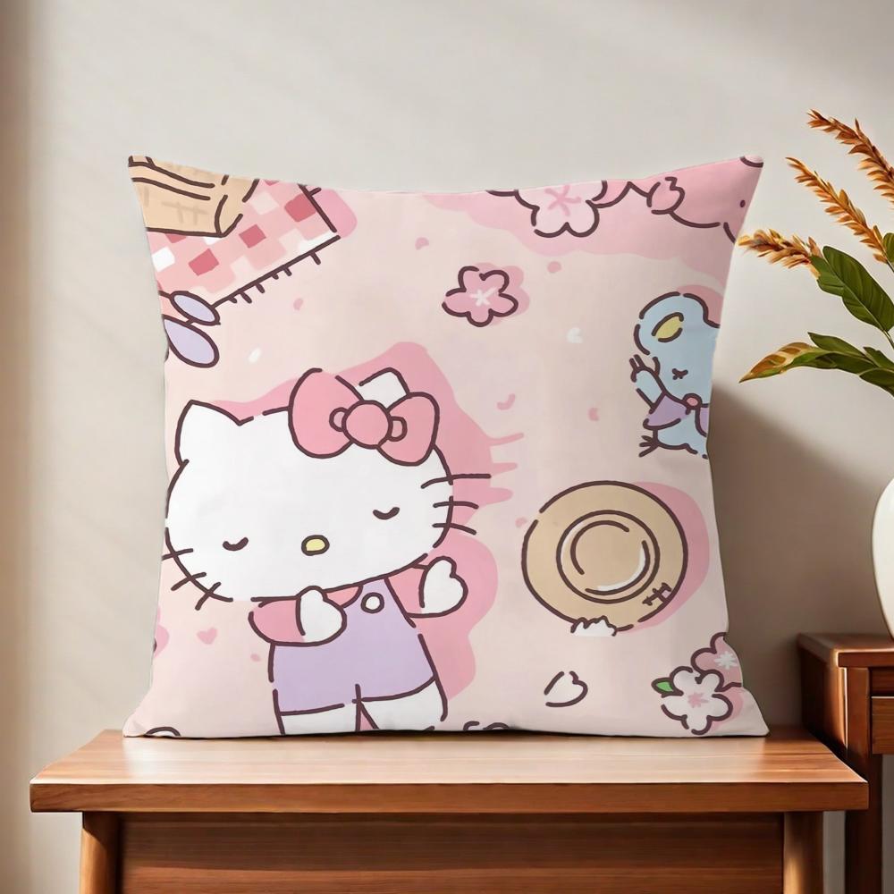 Kawaii H-Hello Cute Kitty-Y Cushion Cover For Pillow Printing Sofa Decoration Home Car Room Coffee Shop Office Nordic Simplicity