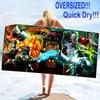 KILLER INSTINCT Print Beach Towel, Large Soft Quick Dry Towel for Beach Camping Swimming