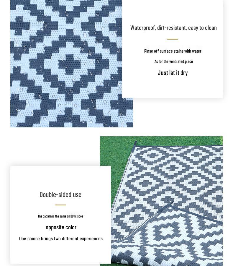 Popular Outdoor Awning Camping RV Mat - Woven PP Plastic for Garden, Lawn, Pool, Deck, and Porch