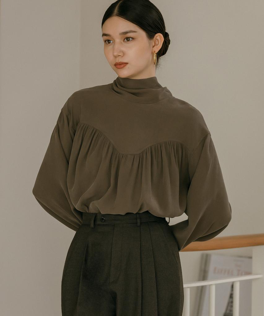 Meibeoyu Flat Pintuck Slacks _ Gray