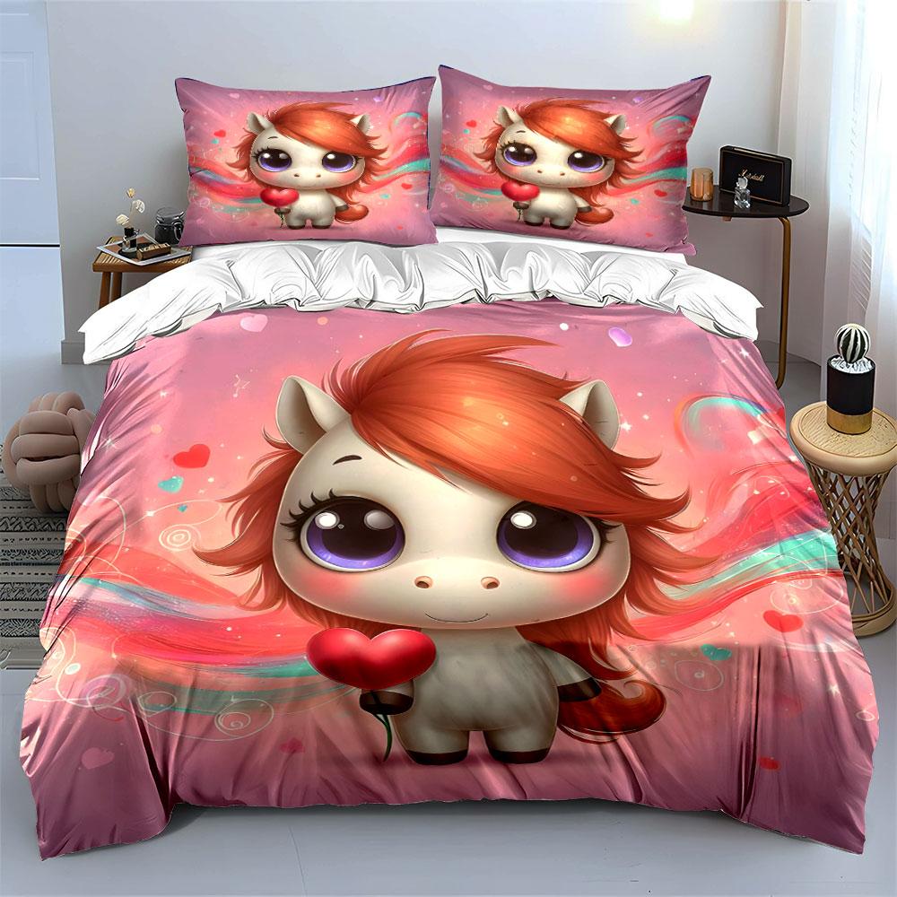 Whimsical pony dreams. Bedding sets Duvet covers Pillowcases(1* Duvet Cover 2* Pillowcases without duvet insert)