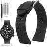 Měkký gumový vaflový řemínek k hodinkám 20 mm 22 mm pro Seiko Skx007 Abalone Water Ghost Řemínek na hodinky Pánský Černý Zelený Modrý Silikonový Náramek