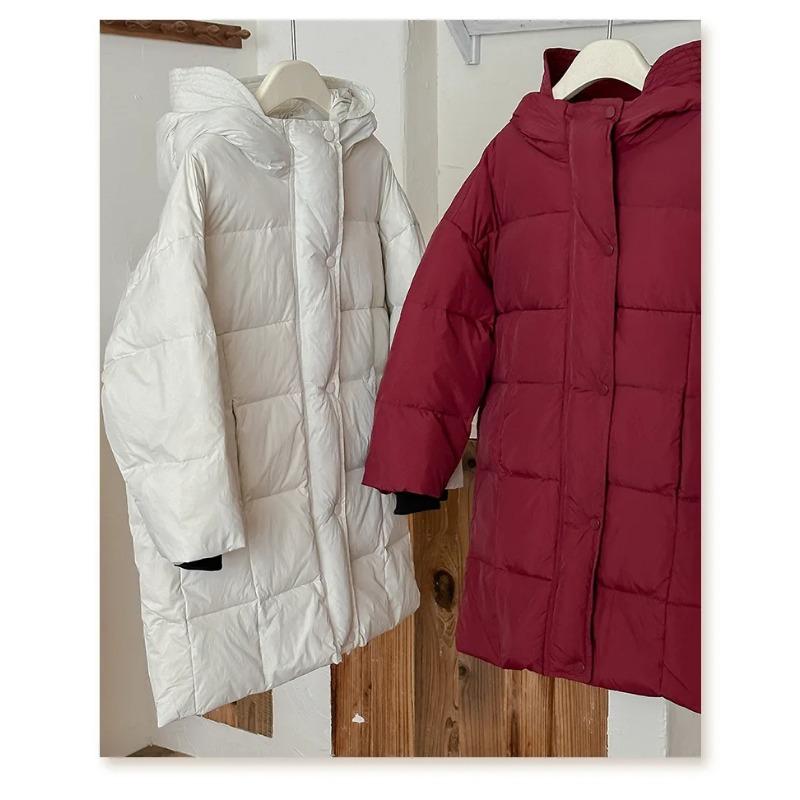 Kinder Weiße Entendaunenjacke Dicke Warme Lange Oberbekleidung für Jungen Mädchen Parkas 2024 Winter Neue Casual Teenager Kinder Mäntel