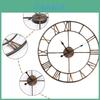 Distinctive Antique Rust Wall Clock With Silent Movement 40cm Diameter Metal Clocks