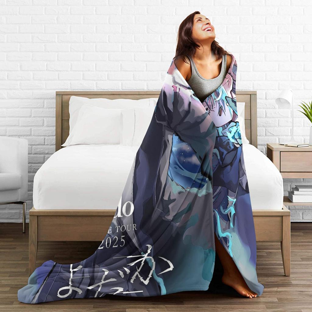 Ados World Tour Warm Soft Blanket Boy Girl Plush Throw Blanket Comfortable Bedroom Flannel Bedspread Sofa Bed Cover