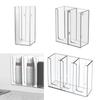 Acrylic 3 Compartment Cup and Lid Holder, Clear Disposable Coffee Cup Straw Dispenser Organizer Kitchen Living Room Storage Box