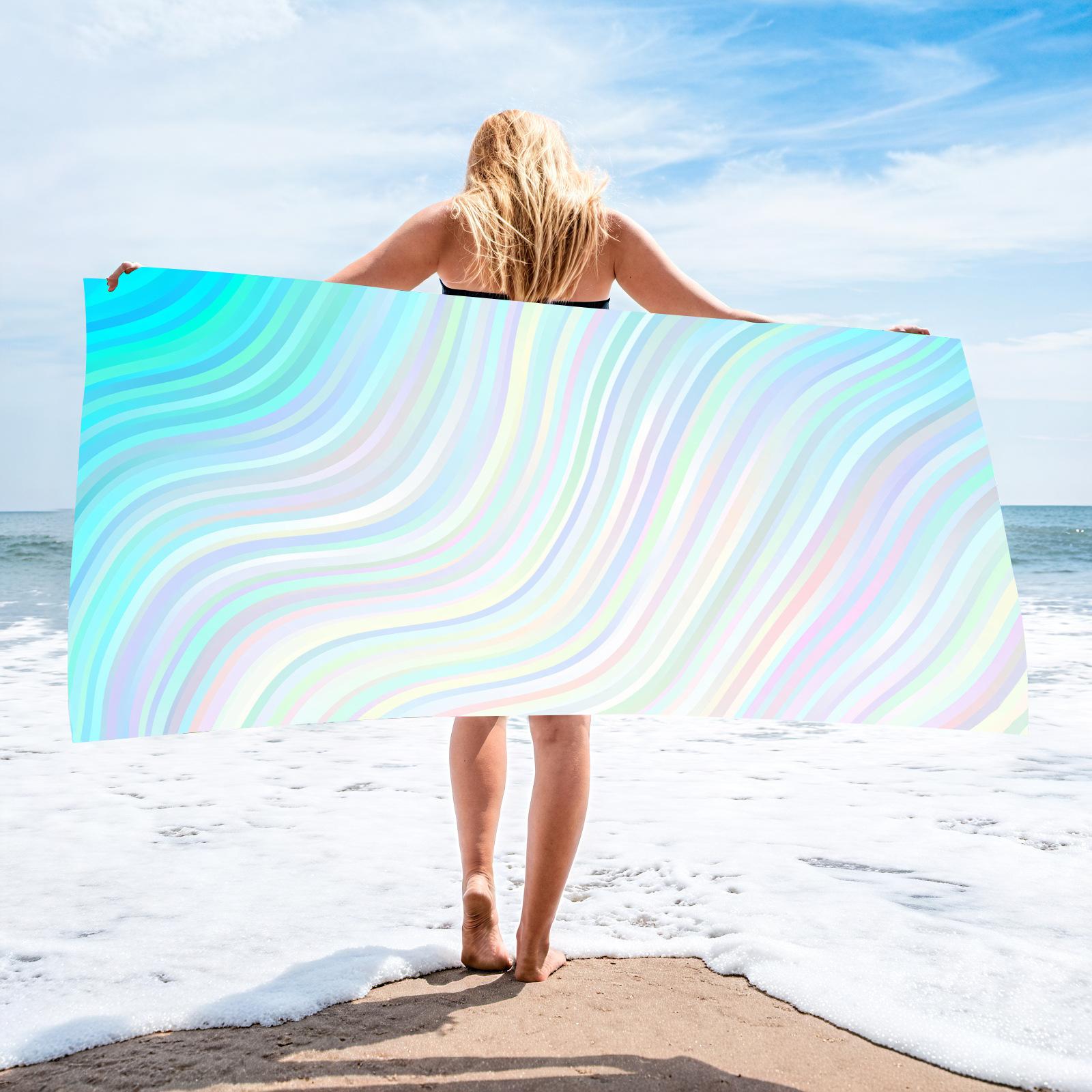 Beach towel printed bath towel absorbent beach towel 70*140 [opp bag packaging]