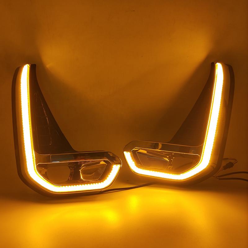 LED Daytime Running Light For Toyota Hilux Revo Turn Yellow Signal LED DRL Day Light Fog lamp