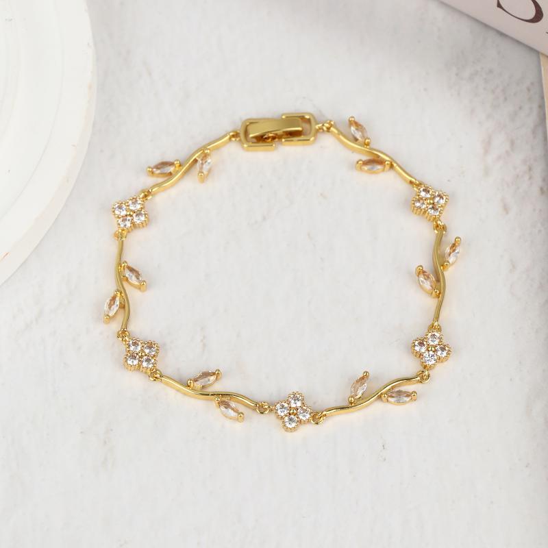Multiple Color Flower  Branch Leaf Bracelet Dopamine Niche Women'S Bangle Jewelry Gifts