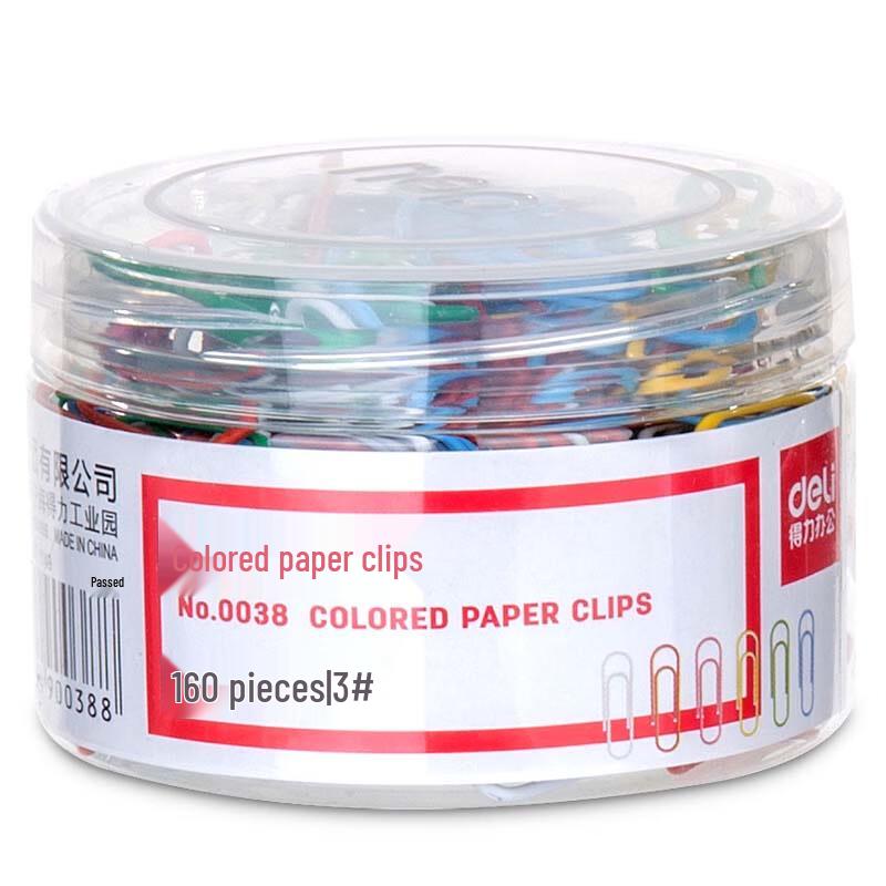 Deli 0038 Colored Paper Clips