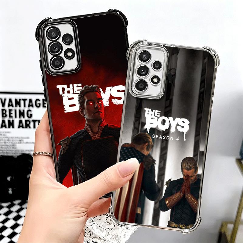 Custodia per Telefono The Boys H-Homelander Placcata Per Samsung A17 A07 A37 A57 A16 A56 A15 A55 A14 A54 A13 A53 A26 A36 A25 A35 A24 A34 A23