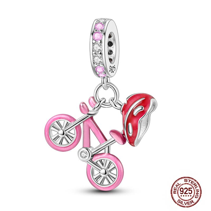 Daily Articles Copper Pink Perfume Charms Camera Dumbbell Smart Watch Beads Fit Original Bracelets Diy Jewelry Gift