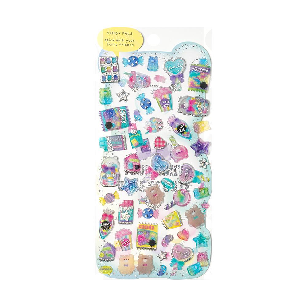 4 Pcs Candy Sweet Animals Crystal Stickers Scrapbooking Diy Journal Stationery Sticker Sheet School Supplies Gift