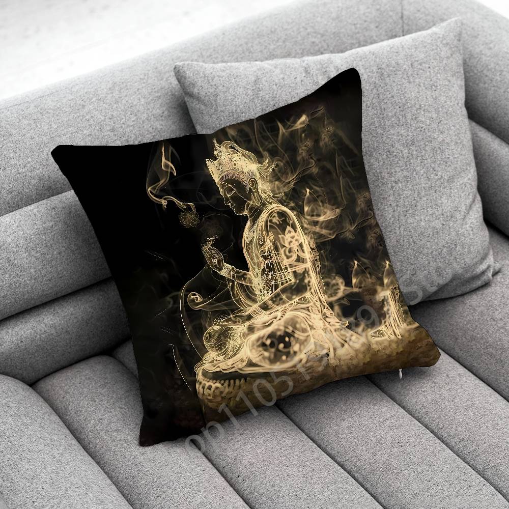 Indie Budda Buddyzm Poszewka na poduszkę dekoracyjną Na 50cm 40cm 55cm 45*45cm 30cm Kwadratowa Poszewka na poduszkę do sypialni