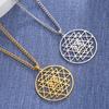 Dawapara Sri Yantra Jógový náhrdelník Shri Chakra Mandala Hinduistický meditační symbol Amulet Posvátná geometrie Šperky z nerezové oceli
