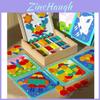 Wooden Magnetic Creative Tangram Puzzle Board With Geometric Building Blocks For Kids Learning