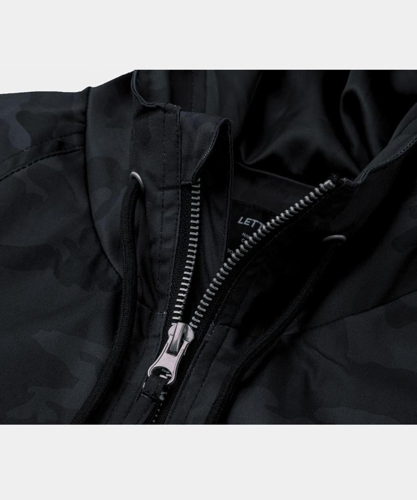 Lettercomo Shell Wind Camo Windbreaker Jacket Black