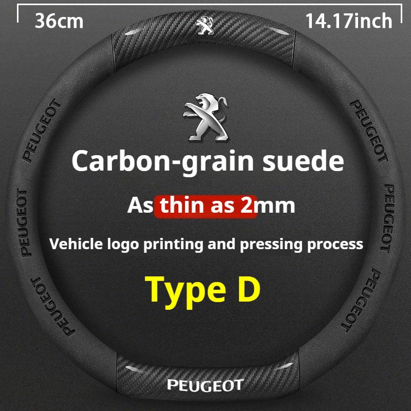 Peugeot GT-Line 206 207 208 307 308 406 407 408 508 607 2008 3008 4008 5008 RCZ Rifter GT İçin Deri Araba Direksiyon Simidi Kılıfı