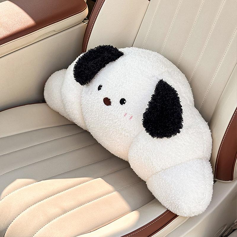 Cute Plush Car Seat Headrest Neck Pillow Car Seat Cartoon Creative Lumbar Support Pillow Comfortable Waist Pillow Car Decoration