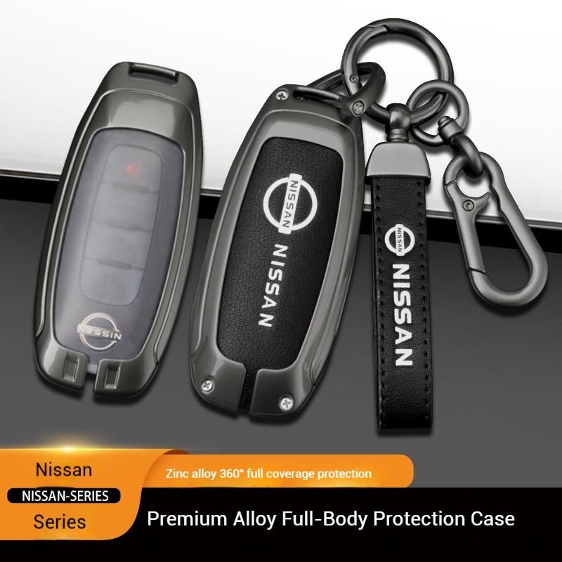 For Nissan Qashqai Juke X-Trail Patrol Leaf Altima Maxima Murano Tiida Teana Rogue Sentra Zinc Alloy Leather Car Key Cover Case