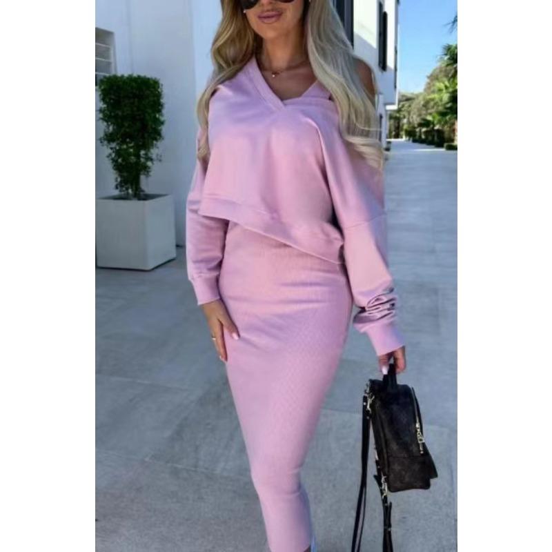 JPNTKYWomen's Fashion Casual Solid Color Print Long Sleeve Pants Suits