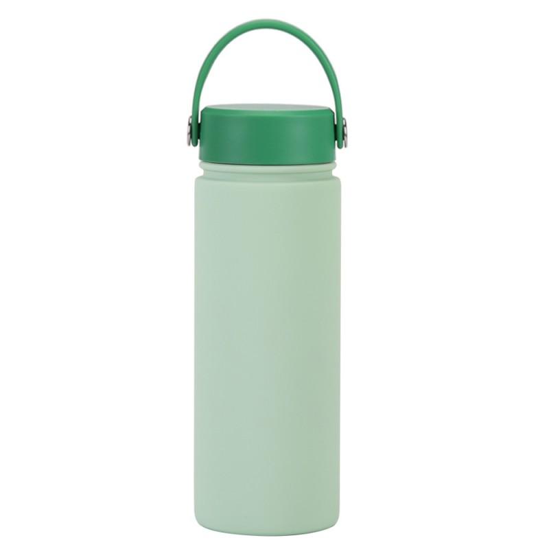 550ml Stainless Steel Vacuum Insulated Travel Mug With Wide Mouth Carry Strap - Outdoor Sports Water Bottle Gym Hiking