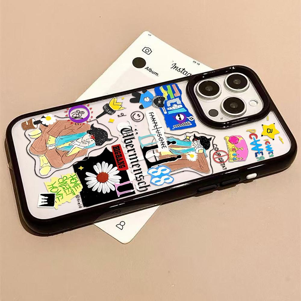 Acrylic Phone Case for iPhone 11 12 13 14 Pro 12 14 16 Pro Max for Samsung A16 A36 A56 S24 FE High-quality Painted Anti-fall Mobile Phone Case