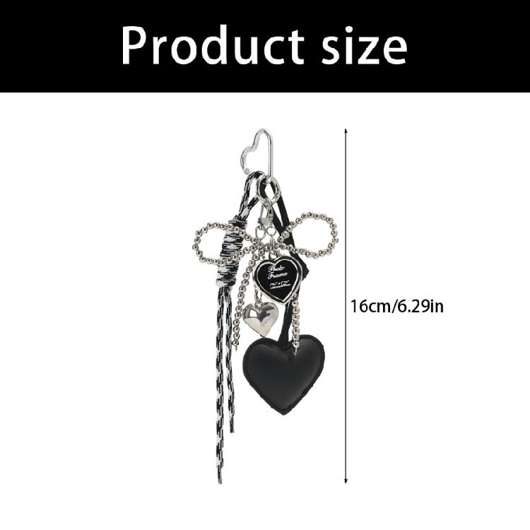 Premium Metal Gothic Bows Accessory With Silver Bead Detail For Purse Customization Gothic Lover Bag Charm Jewelry