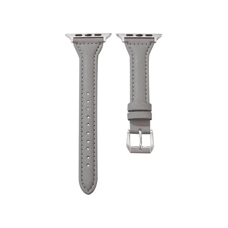 Slim Leather Strap for Apple Watch Bands 45mm 44mm 40mm 41mm 42mm 46mm Ultra 2 49mm 44 Mm Bracelet  10 9 8 7 Se 5 4 6