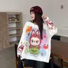European Heavy Rhinestone Cartoon Sweater: Cute, Versatile Long Sleeve Knit for Spring & Autumn Women