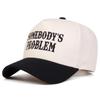 Baseball Stitching Stitched Embroidered Alphabet Problem Somebody'S Neutral Gender Women  Men For Caps Spring Autumn Outdoor Adjustable Casual Hats