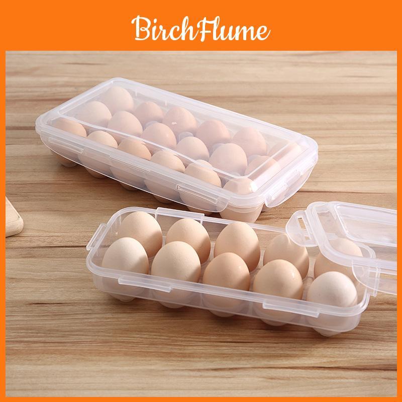 Plastic Egg Storage Box With Lid For Kitchen Organization And Refrigerator Freshness