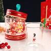 3D Cups for Christmas Transparent Glass Cups for Coffee Water Juice Mug Snowman Santa Animal Design Christmas Gift