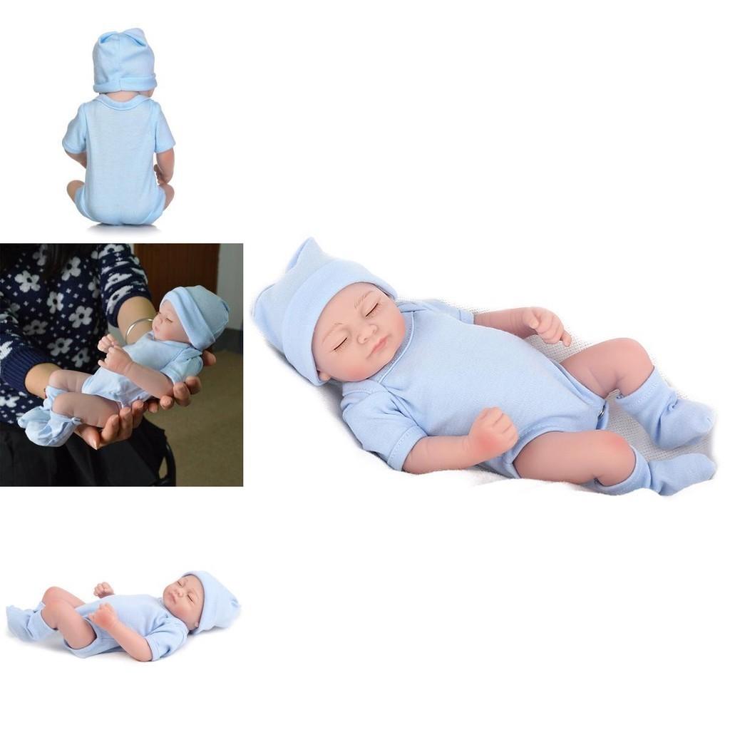 10-inch Lifelike Full Body Soft Vinyl Silicone Dolls For Girls Realistic Newborn Baby Companion