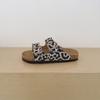 Genuine Leather Birkenstock Women's Two-Strap Slip-on Sandals with Metal Decoration - Soft Sole Beach Slippers